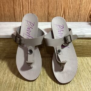 Malibu Women's Taupe Thong Sandals with Buckle